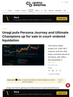 Unagi puts Persona Journey and Ultimate Champions up for sale in court-ordered liquidation