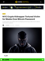 NYC Crypto Kidnapper Tortured Victim for Weeks Over Bitcoin Password - CoinCentral