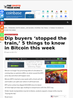 Dip buyers ‘stopped the train,' 5 things to know in Bitcoin this week - The Crypto News Wire