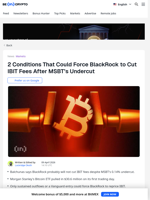 IBIT Fee Cut? Balchunas on Morgan Stanley MSBT Threat