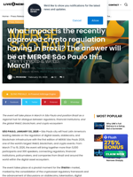 What impact is the recently approved crypto regulation having in Brazil? The answer will be at MERGE São Paulo this March | Live Bitcoin News