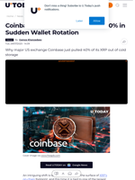 Coinbase's XRP Holdings Shrink 40% in Sudden Wallet Rotation