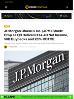 JPMorgan Chase & Co. (JPM) Stock: Drop as Q3 Delivers $14.4B Net Income, $8B Buybacks and 20% ROTCE