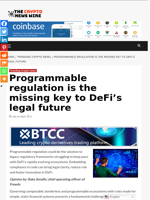 Programmable regulation is the missing key to DeFi’s legal future - The Crypto News Wire
