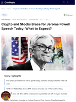 Crypto and Stocks Brace for Jerome Powell Speech Today: What to Expect?