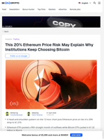 Ethereum Price Risk Fuels Institutional Shift to Bitcoin
