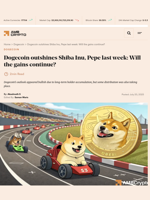 Dogecoin outshines Shiba Inu, Pepe last week: Will the gains continue? - AMBCrypto