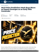 WLFI Price Prediction: Mesh Buys Bluvo as Pepeto Emerges as an Early 100x Contender - TechBullion