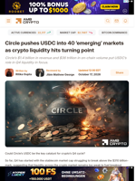 Circle pushes USDC into 40 'emerging' markets as crypto liquidity hits turning point - AMBCrypto