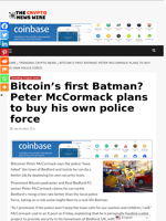 Bitcoin’s first Batman? Peter McCormack plans to buy his own police force - The Crypto News Wire