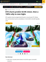 ETH Faces Key $3.9K Test Amid Record Spot ETF Inflows