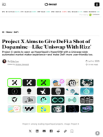 Project X Aims to Give DeFi a Shot of Dopamine—Like 'Uniswap With Rizz' - Decrypt