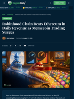 Robinhood Chain App Revenue Beats Ethereum on Memecoin Surge