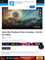 Here’s Why The Bitcoin Price Is Crashing - The OGs Are Selling | Bitcoinist.com