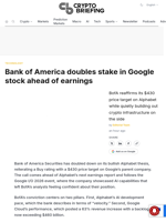 Bank of America doubles stake in Google stock ahead of earnings