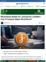 Momentum Builds for JasmyCoin (JASMY): Can It Conquer Major Resistance?