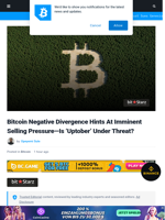 Bitcoin Negative Divergence Hints At Imminent Selling Pressure—Is 'Uptober' Under Threat? | Bitcoinist.com