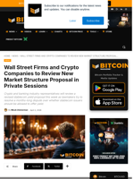 Wall Street Firms And Crypto Companies To Review Market Structure Proposals