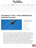 US deploys F-16s, F-35s to Middle East amid Iran tensions