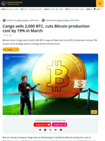 Bitcoin Miner Cango Sells 2,000 BTC, Cuts BTC Production Cost by 19%