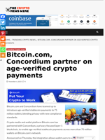 Bitcoin.com, Concordium partner on age-verified crypto payments - The Crypto News Wire