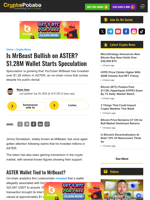 Is MrBeast Bullish on ASTER? $1.28M Wallet Starts Speculation