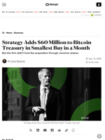 Strategy Adds $60 Million to Bitcoin Treasury in Smallest Buy in a Month - Decrypt