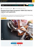 Opera Proposes CELO Token Deal, Replacing Cash Payments With Crypto Stake