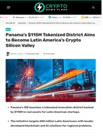 Panama's $115M Tokenized District Aims to Become Latin America's Crypto Silicon Valley - Crypto News Flash