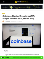 Coinbase-Backed AVNT Surges Another 35%, Here’s Why