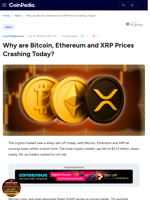 Why are Bitcoin, Ethereum and XRP Prices Crashing Today?