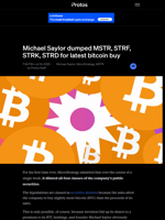 Michael Saylor dumped MSTR, STRF, STRK, STRD for latest bitcoin buy