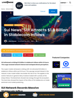 Sui News: SUI Attracts $1.8 Billion in Stablecoin Inflows | Live Bitcoin News