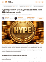 Hyperliquid: How spot buyers saved HYPE from $22.9mln whale crash - AMBCrypto