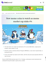 New meme coins to watch as meme market cap sinks 4% - CoinJournal