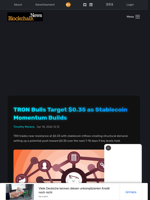 TRON Bulls Target $0.35 as Stablecoin Momentum Builds - Blockchain.News