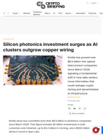 Silicon photonics investment surges as AI clusters outgrow copper wiring