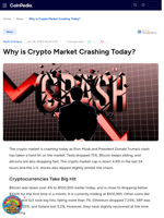 Why is Crypto Market Crashing Today? 