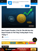 Các Đồng Coin Tiềm Năng: Best Crypto Presales Tháng 11/2025