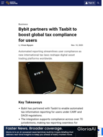 Bybit partners with Taxbit to boost global tax compliance for users