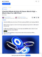 Will LINK Price Bounce Back As Whales Return?