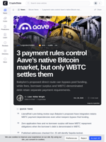 3 payment rules control Aave’s native Bitcoin market, but only WBTC settles them