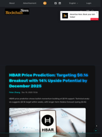 HBAR Price Prediction: Targeting $0.16 Breakout with 14% Upside Potential by December 2025 - Blockchain.News
