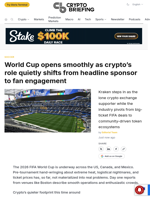 World Cup opens smoothly as crypto's role quietly shifts from headline sponsor to fan engagement