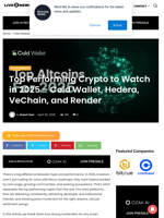 Top Performing Crypto to Watch in 2025 - Cold Wallet, Hedera, VeChain, and Render | Live Bitcoin News