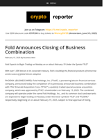 Fold Announces Closing of Business Combination