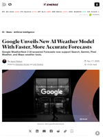 Google Unveils New AI Weather Model With Faster, More Accurate Forecasts - Decrypt