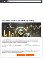 Binance Coin Targets $1,000 as Bulls Tighten Grip - Brave New Coin