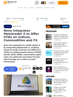 Nexo Integrates Metatrader 5 to Offer CFDs on Indices, Commodities and FX – News Bytes Bitcoin News