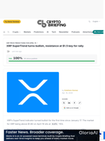 XRP SuperTrend turns bullish, resistance at $1.5 key for rally